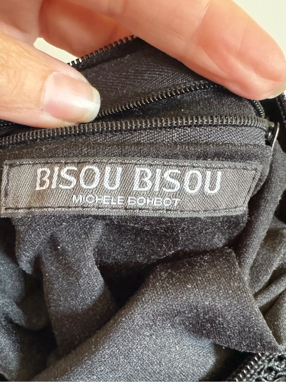Y2K Bisou Bisou Black Sequin Shoulder Bag